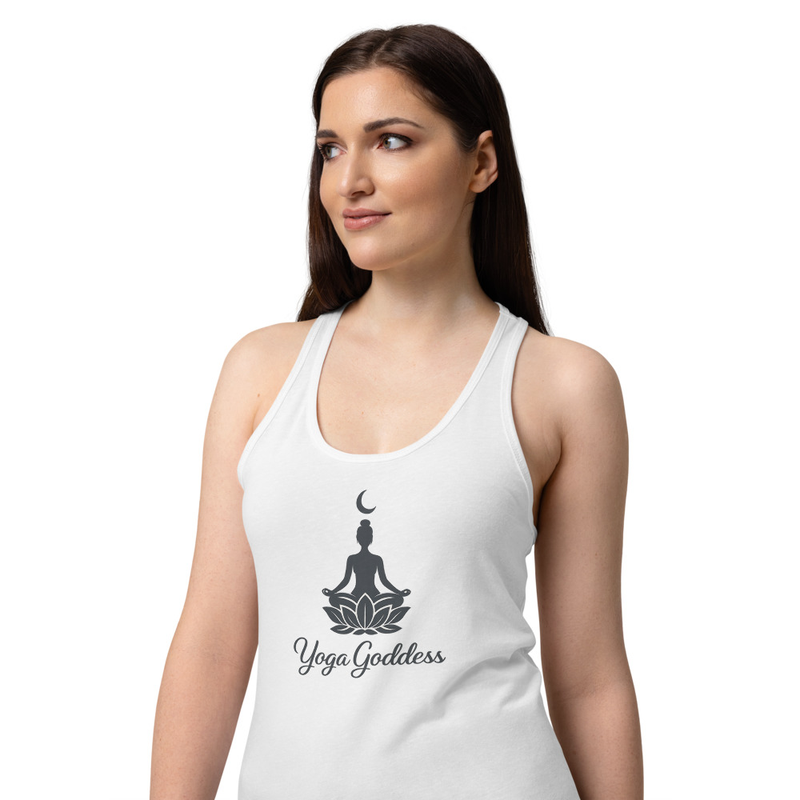 Women’s fitted racerback tank top YOGA GODDESS