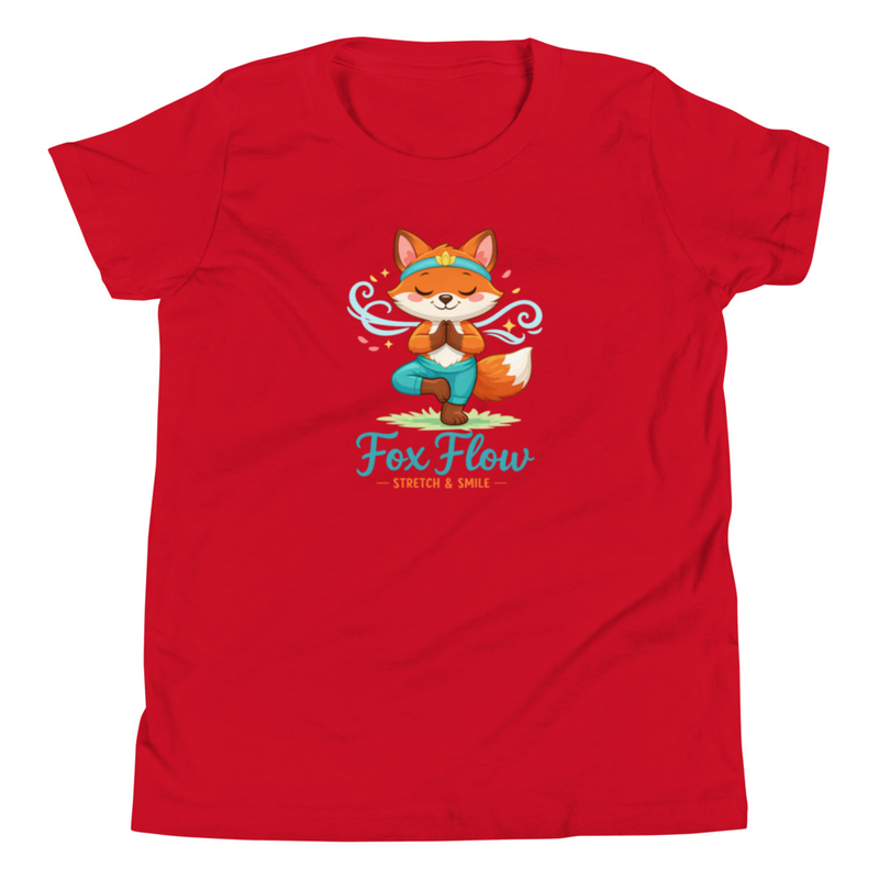 Fox in tree pose serenity Youth Short Sleeve T-Shirt