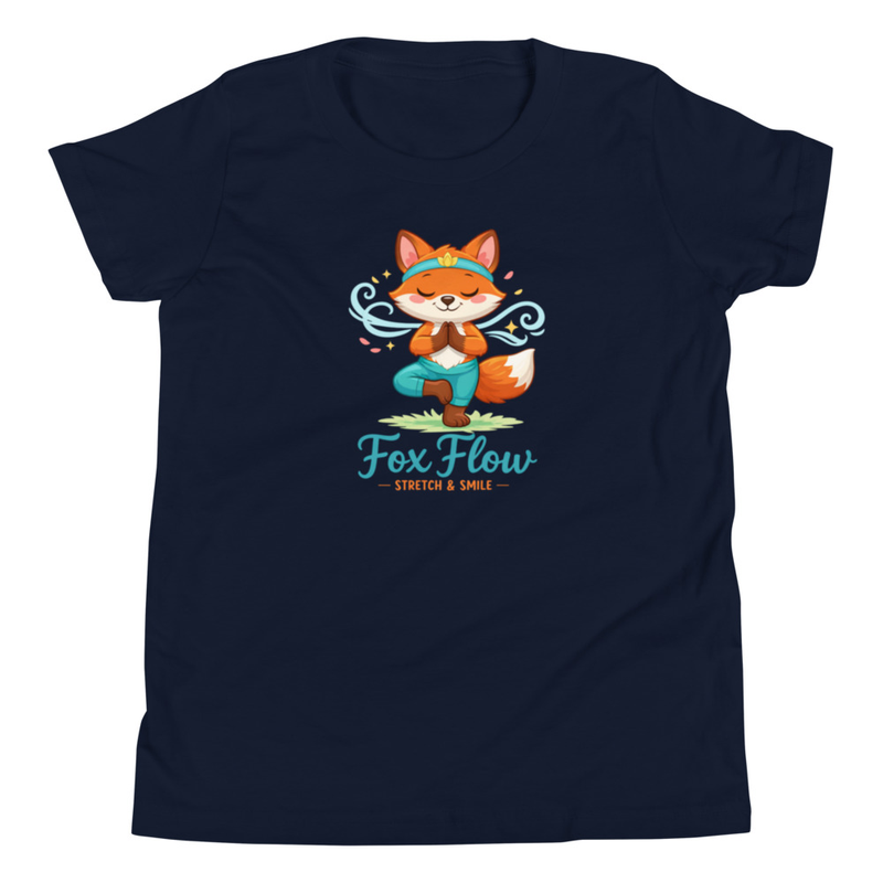 Fox in tree pose serenity Youth Short Sleeve T-Shirt
