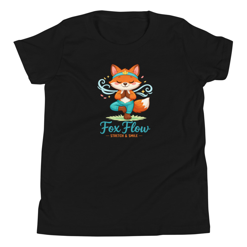 Fox in tree pose serenity Youth Short Sleeve T-Shirt