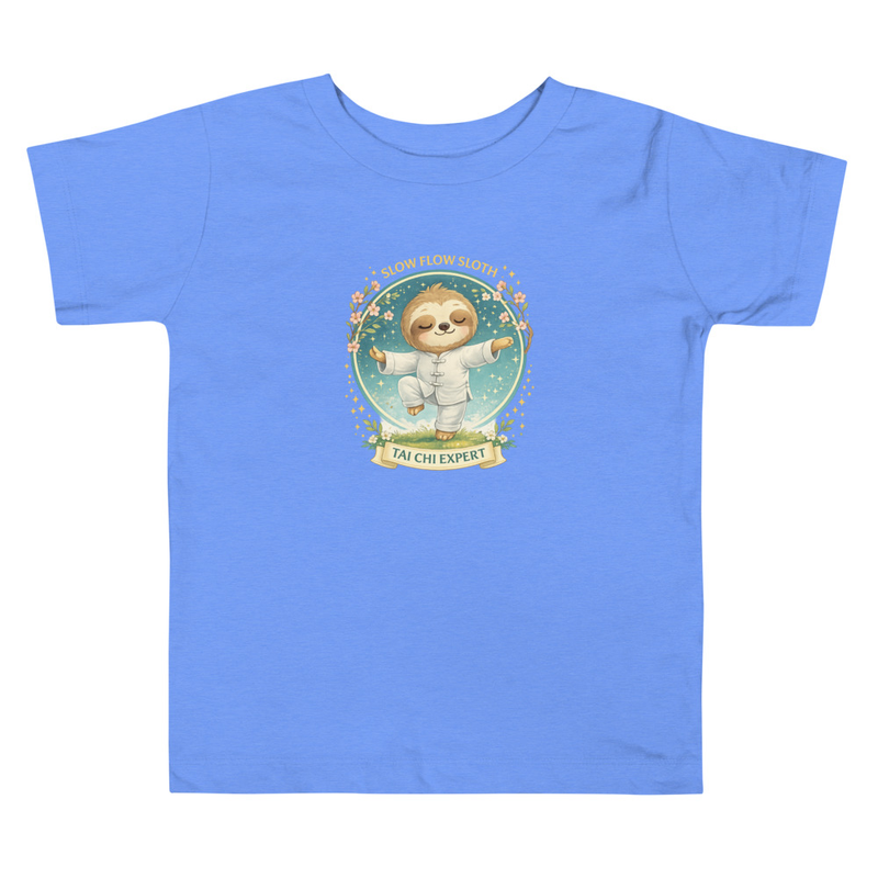 Toddler Tai Chi Shirt – “Slow Flow Sloth” Youth T-Shirt | Mindfulness, Calm & Movement Graphic