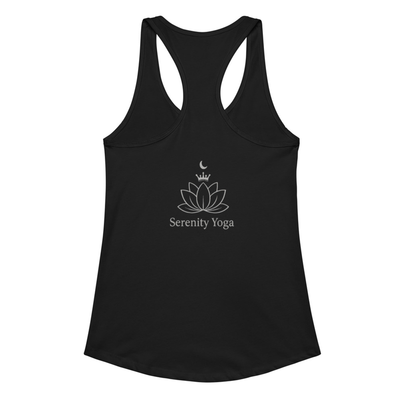 Women’s Yoga Tank Top  “Serenity Yoga” Racerback Tank | Mindfulness Workout Shirt, Fitness & Meditation Apparel