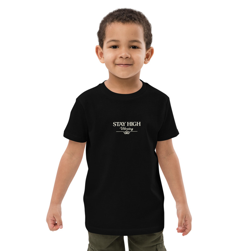 Organic Cotton Kids T-Shirts Say Hi Vibrating