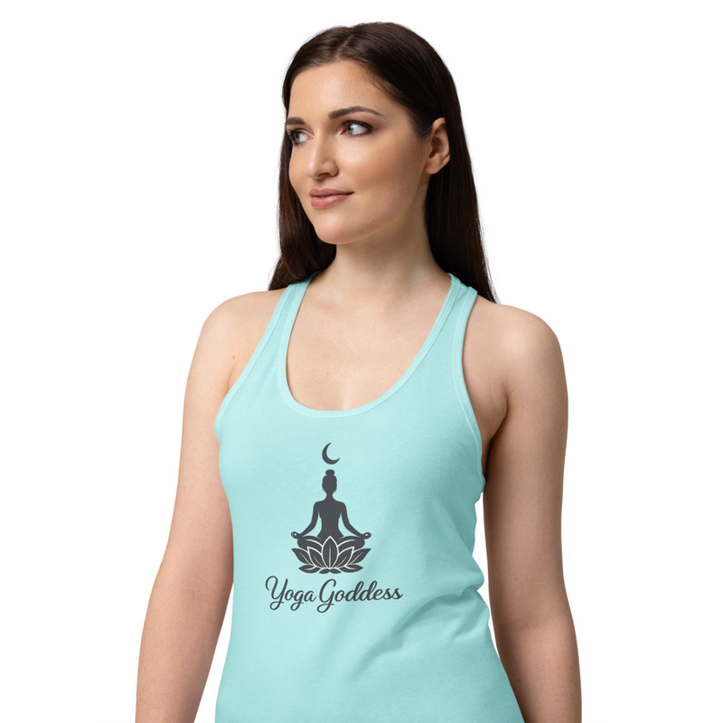 Women’s fitted racerback tank top YOGA GODDESS