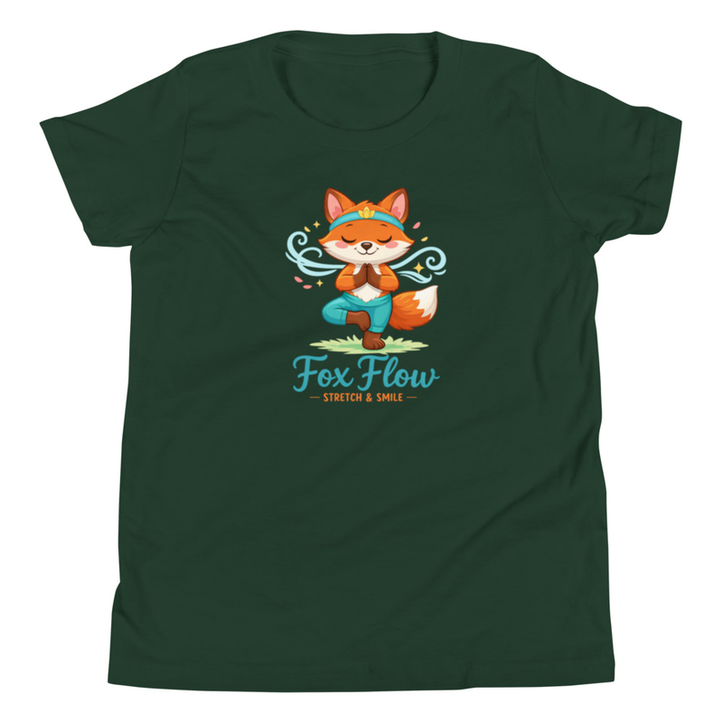 Fox in tree pose serenity Youth Short Sleeve T-Shirt
