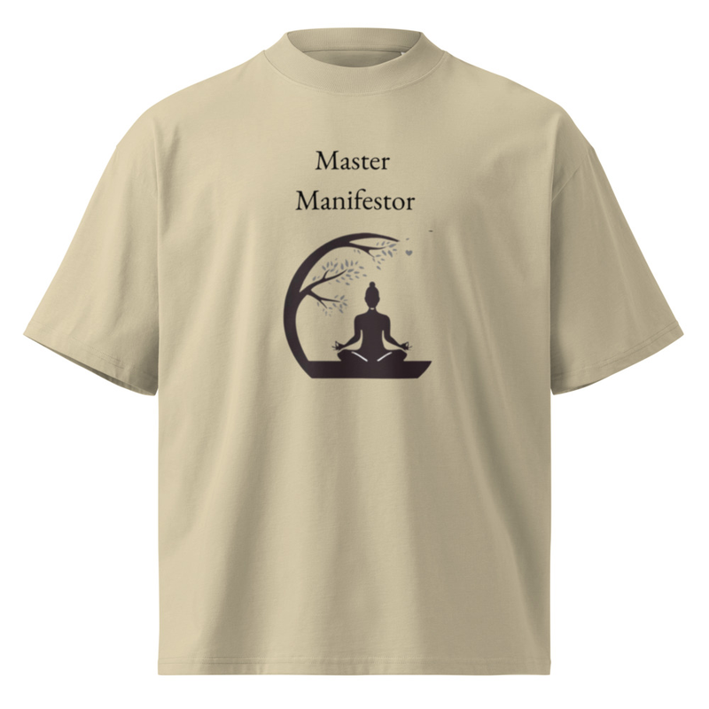 Unisex organic oversized high neck t-shirt MANIFESTOR