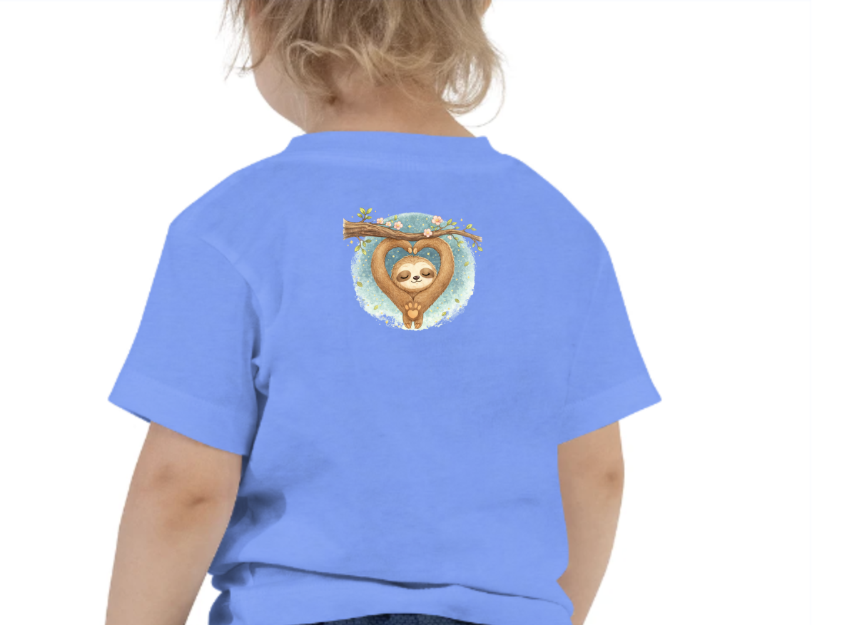 Toddler Tai Chi Shirt – “Slow Flow Sloth” Youth T-Shirt | Mindfulness, Calm & Movement Graphic