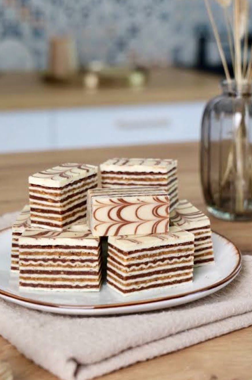 Layered Chocolate Pastry Slices