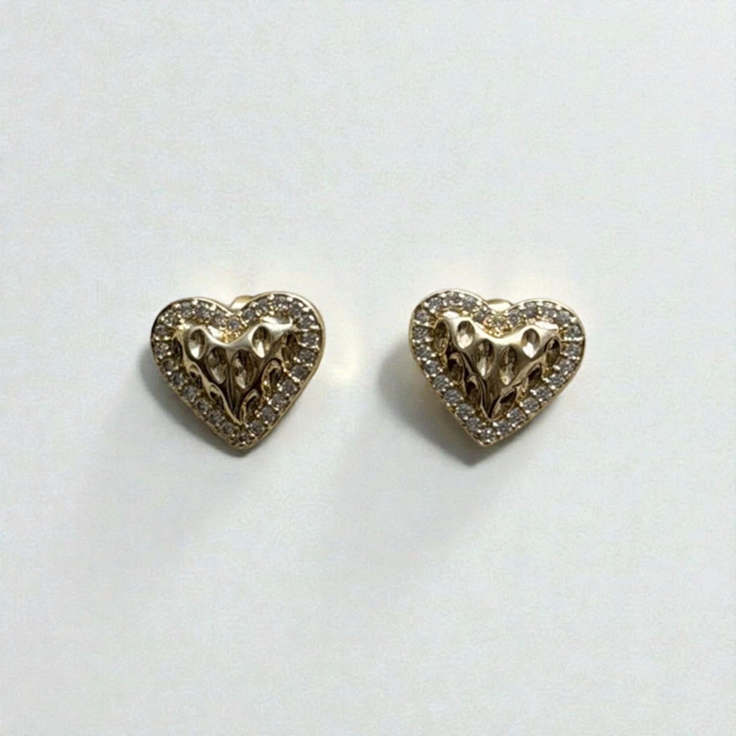 Aretes corazón piedras