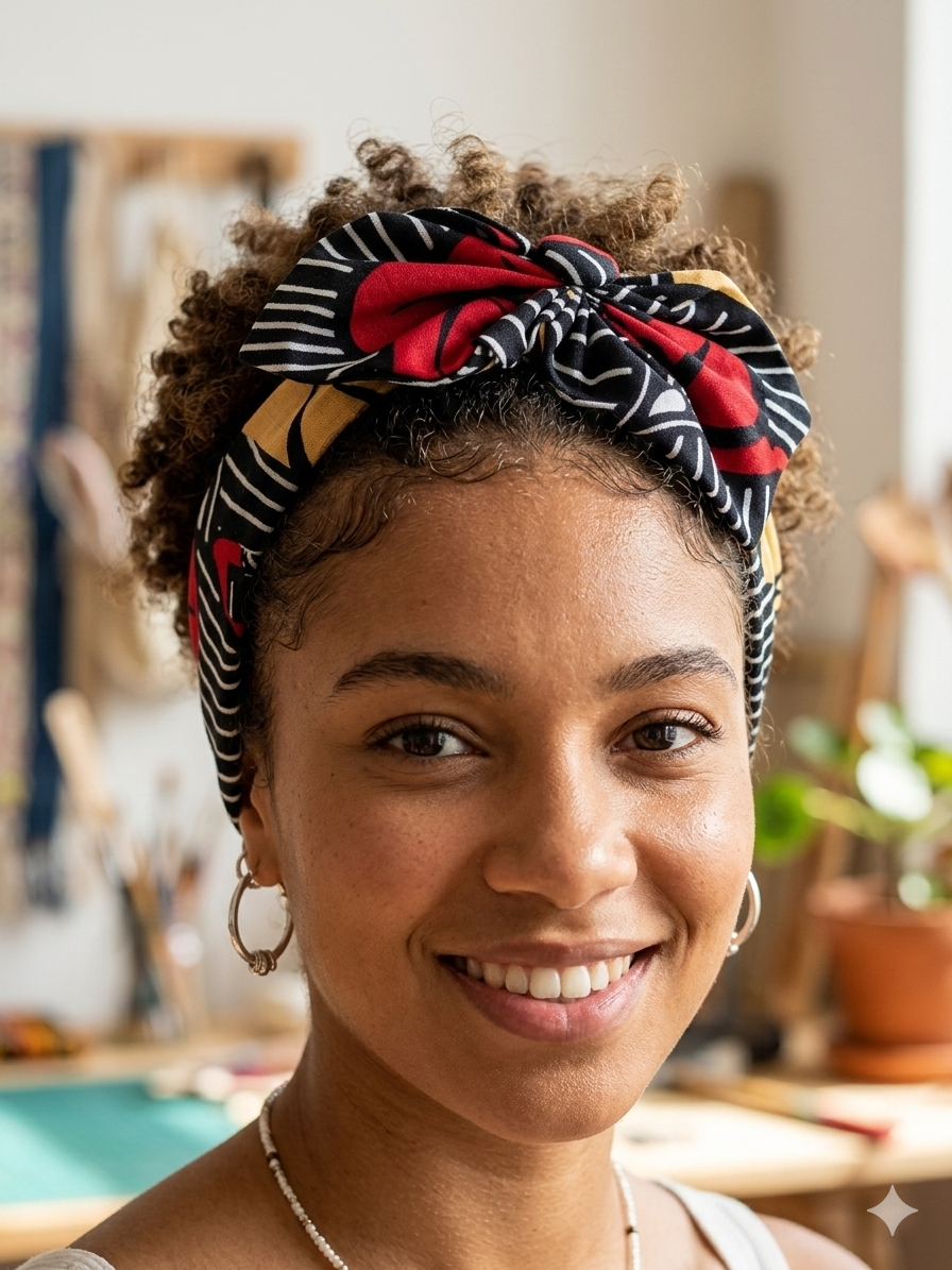 Serre tête en wax imprimé