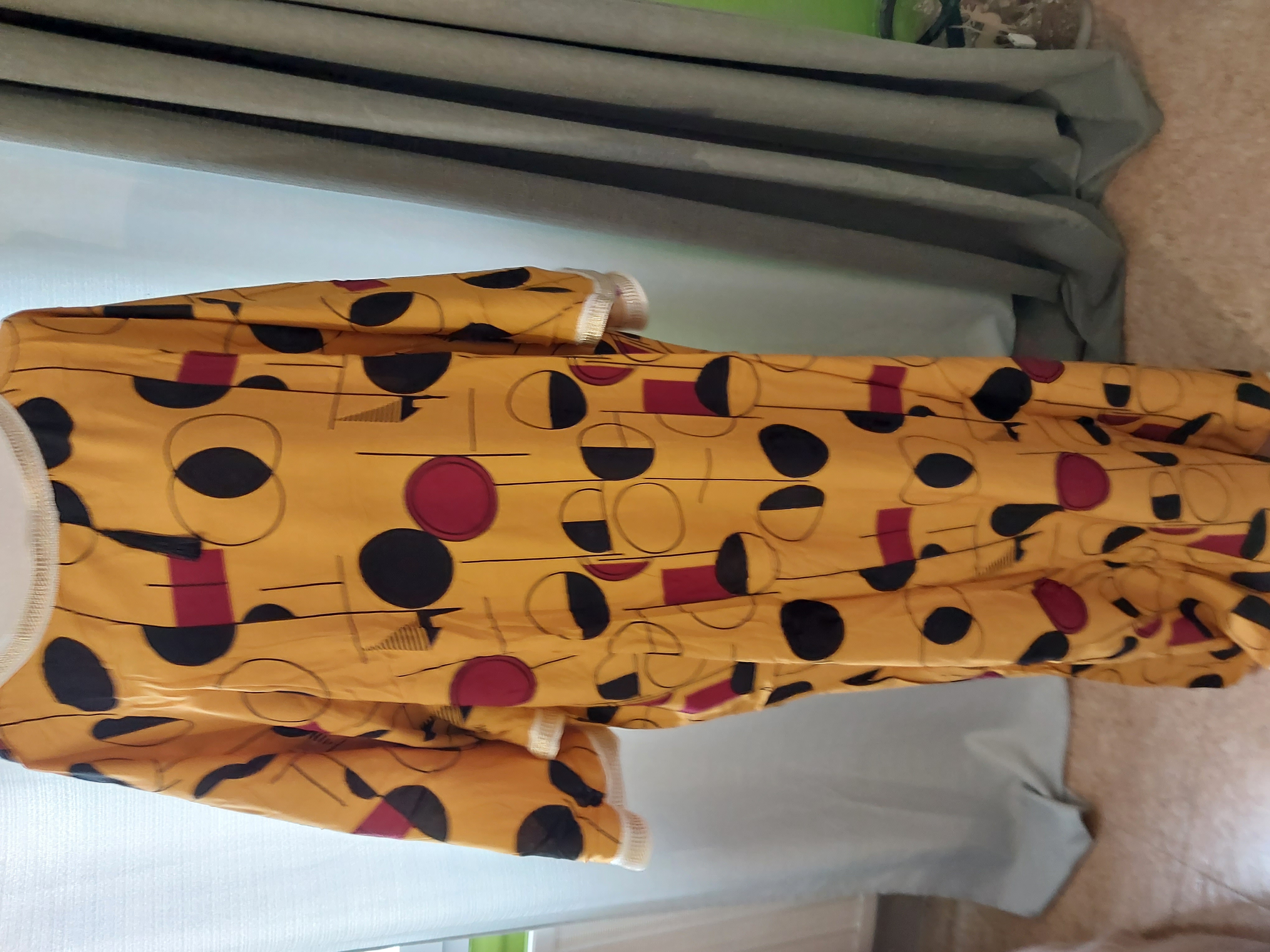 Robe africaine avec foulard assorti