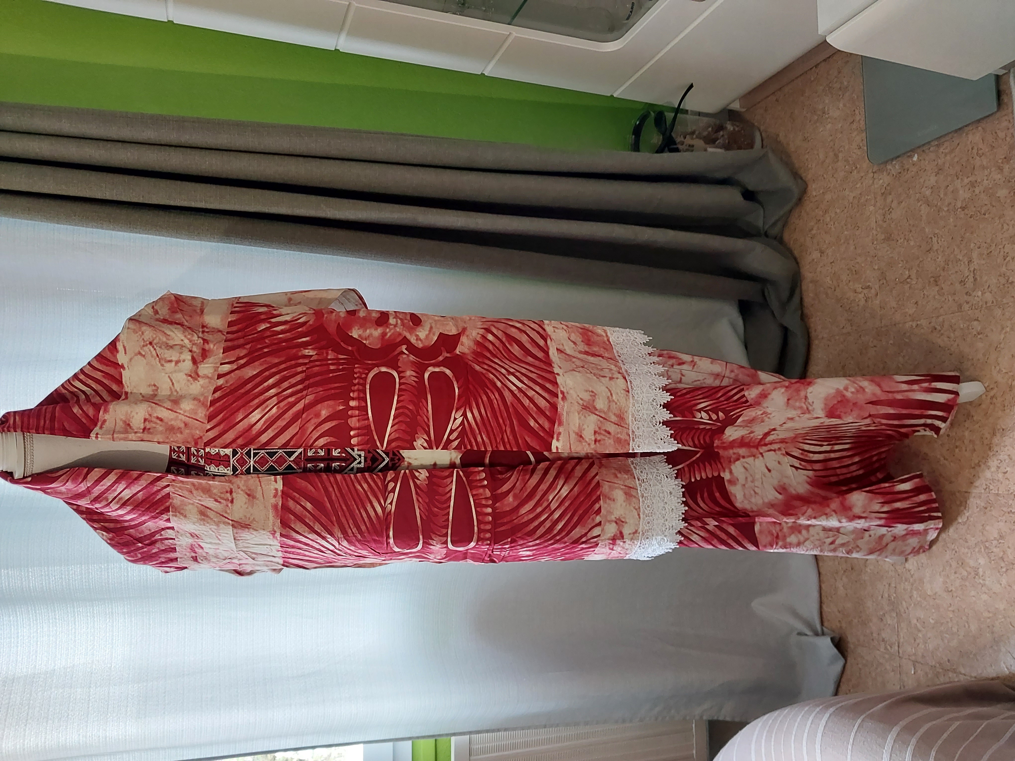 Robe longue verte ethnique