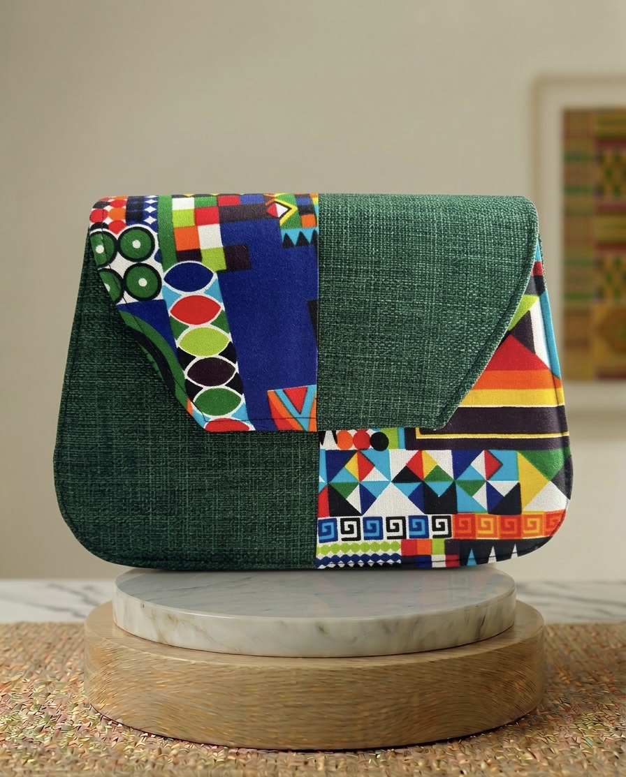 Sac à bandoulière en tissu wax