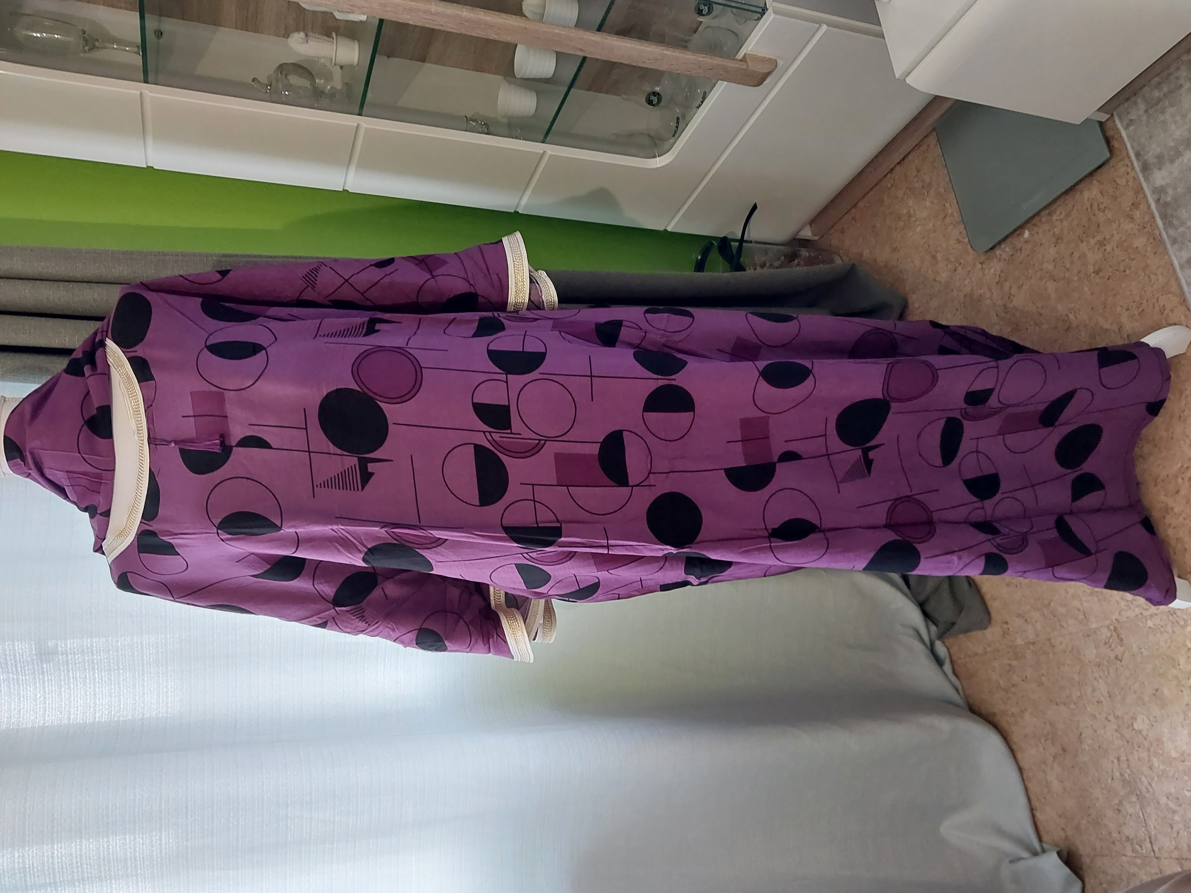 Robe africaine avec foulard assorti