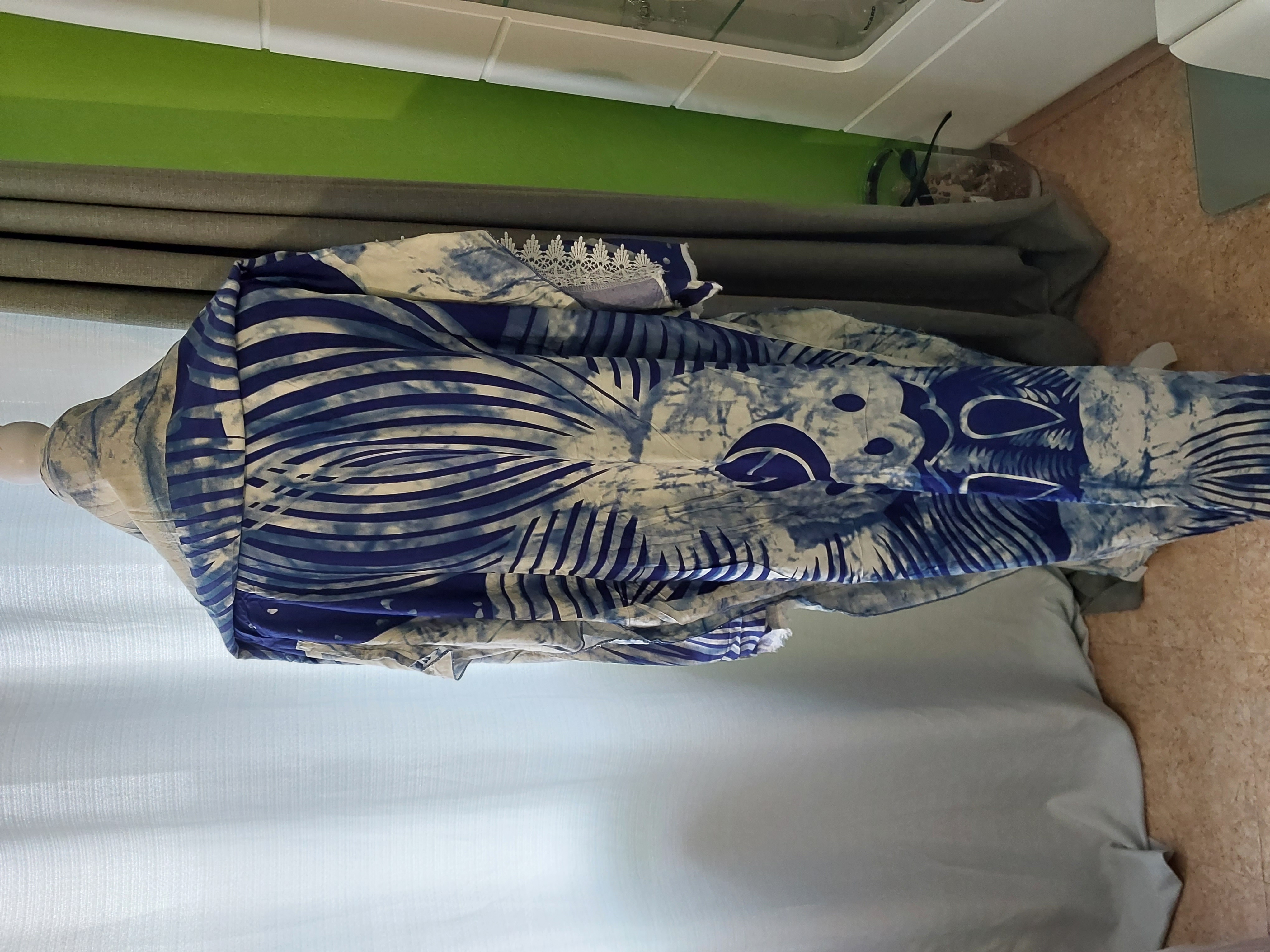 Robe longue verte ethnique