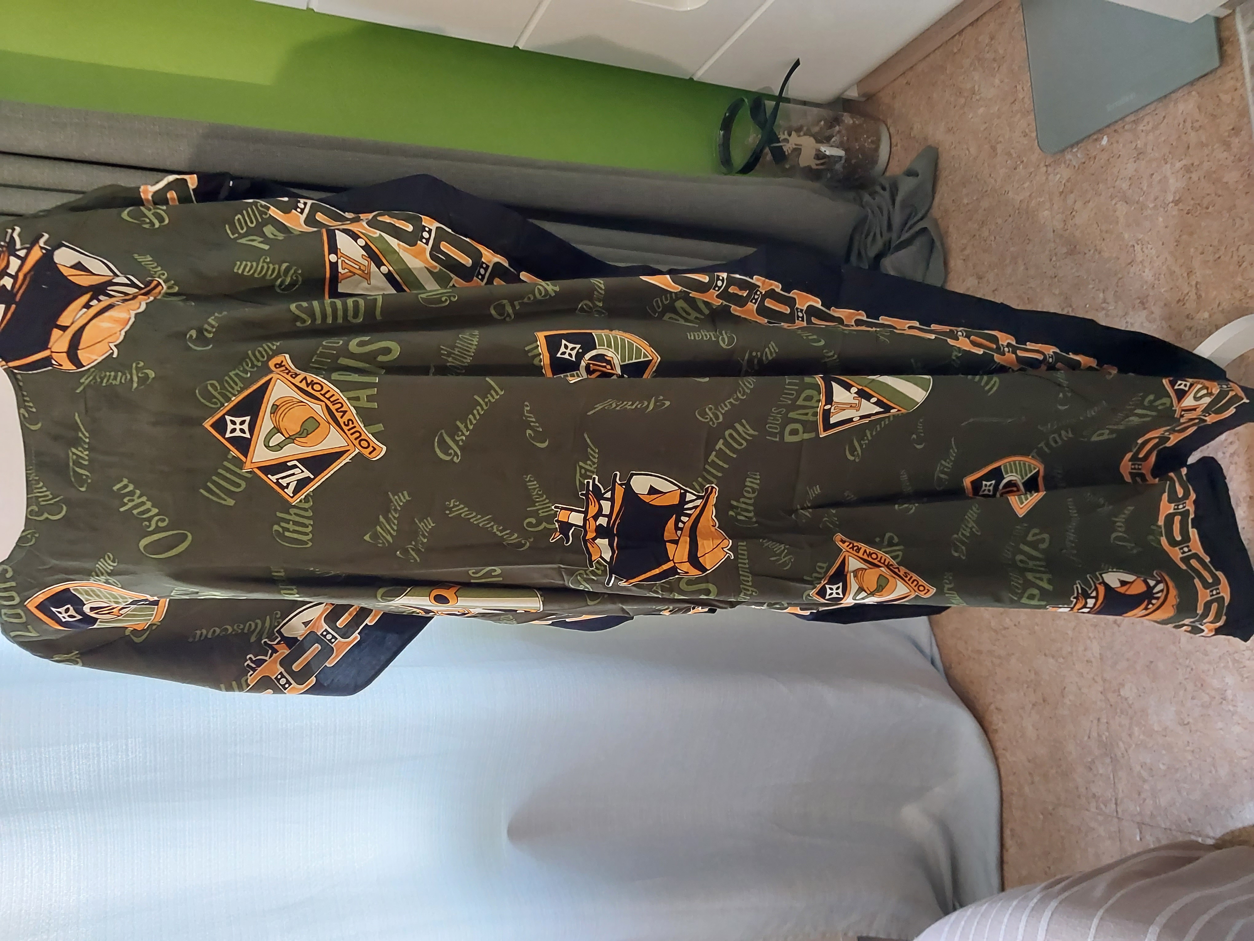 Robe été vert imprimé