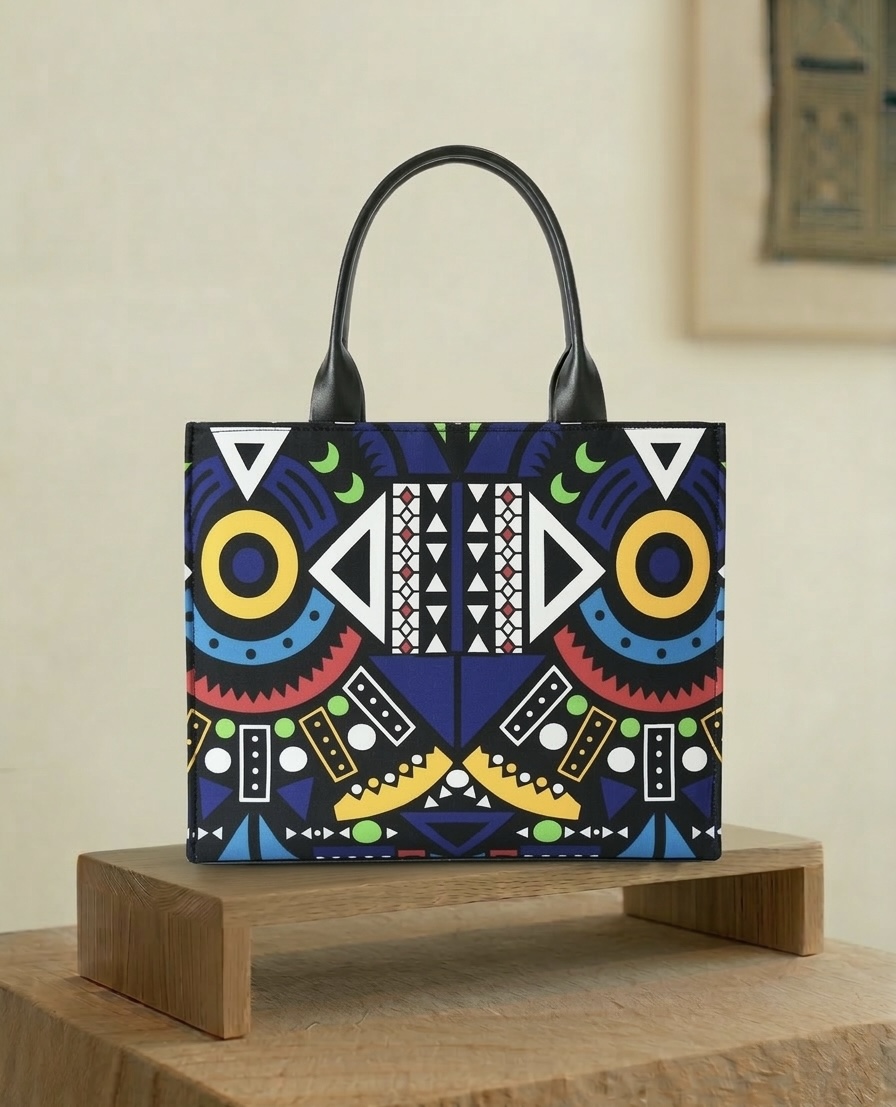 Sac à main motif géométrique