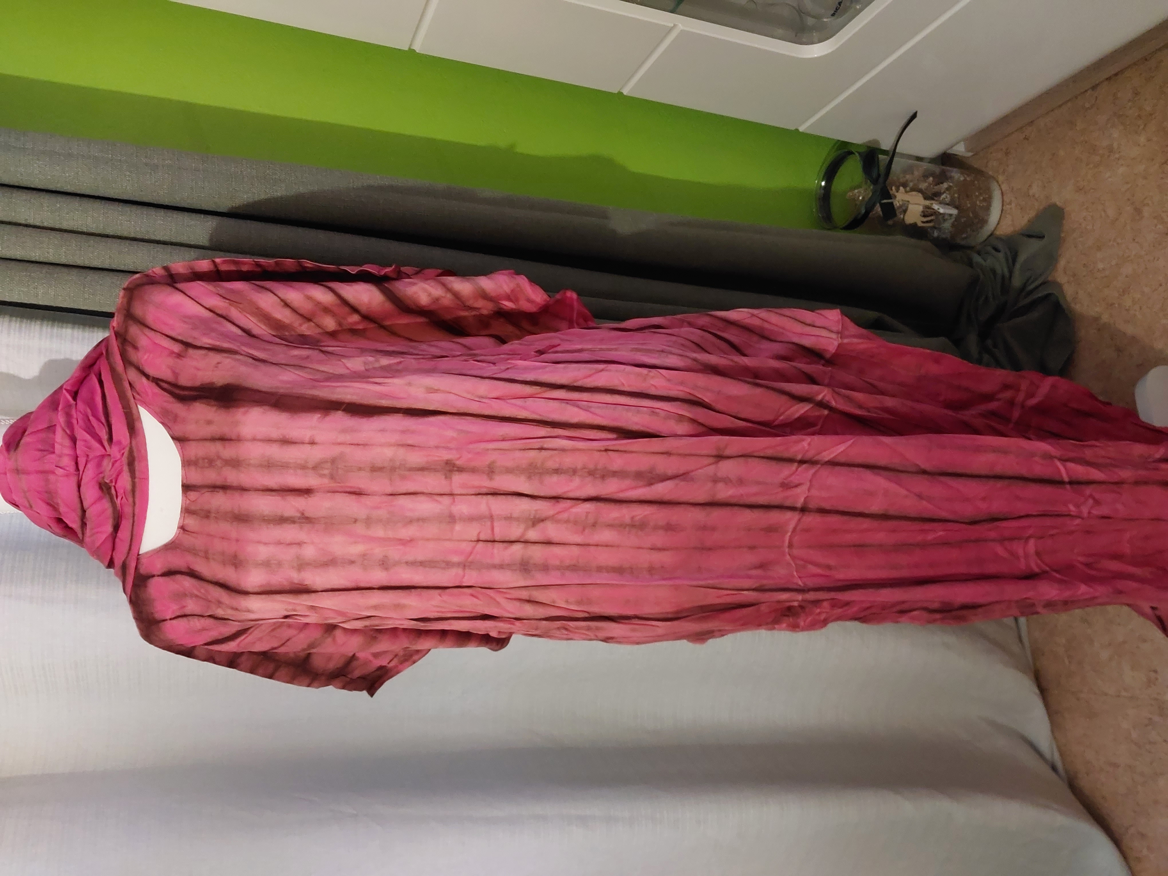 Robe tie & dye rouge et blanche