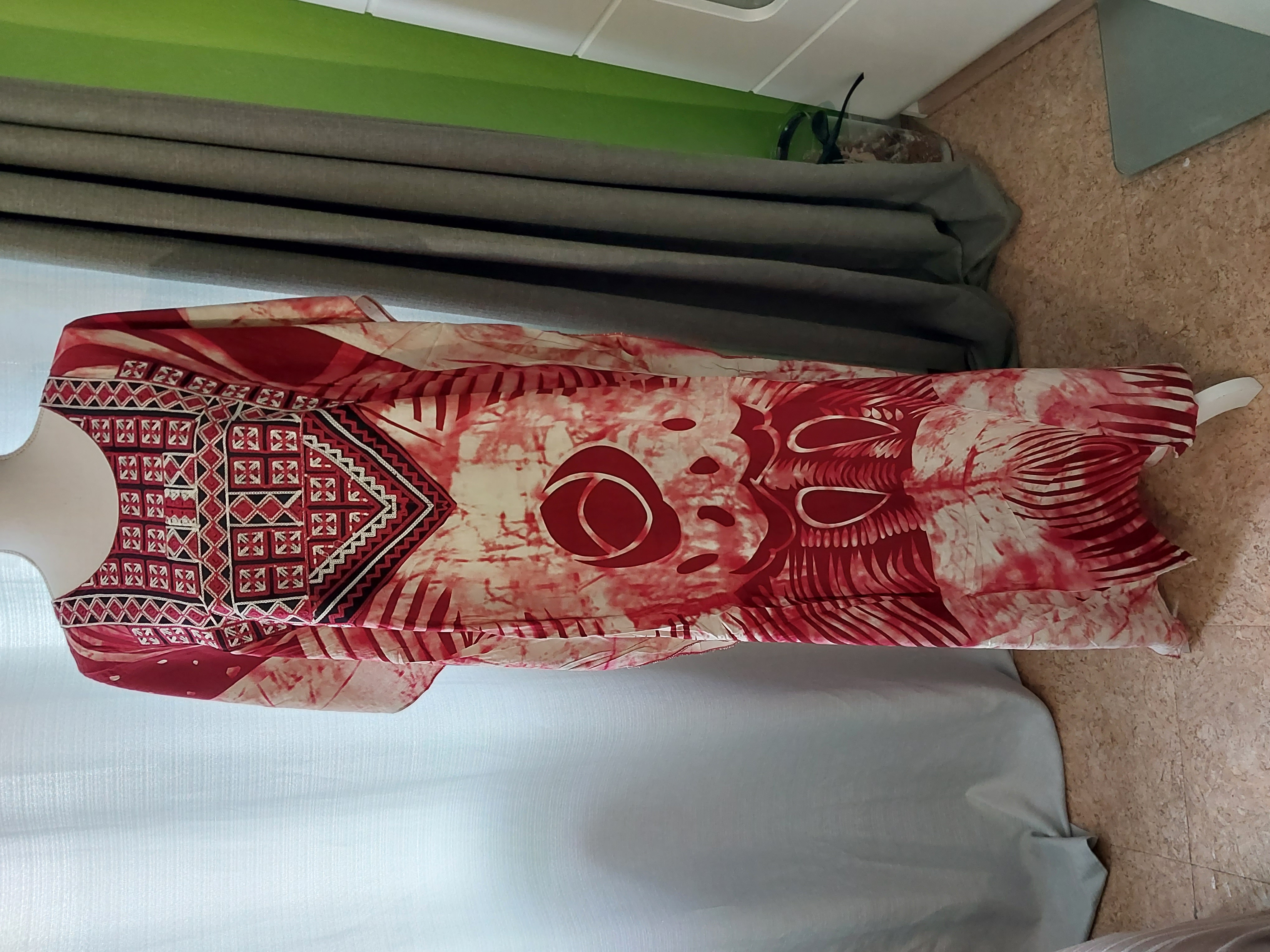 Robe longue verte ethnique