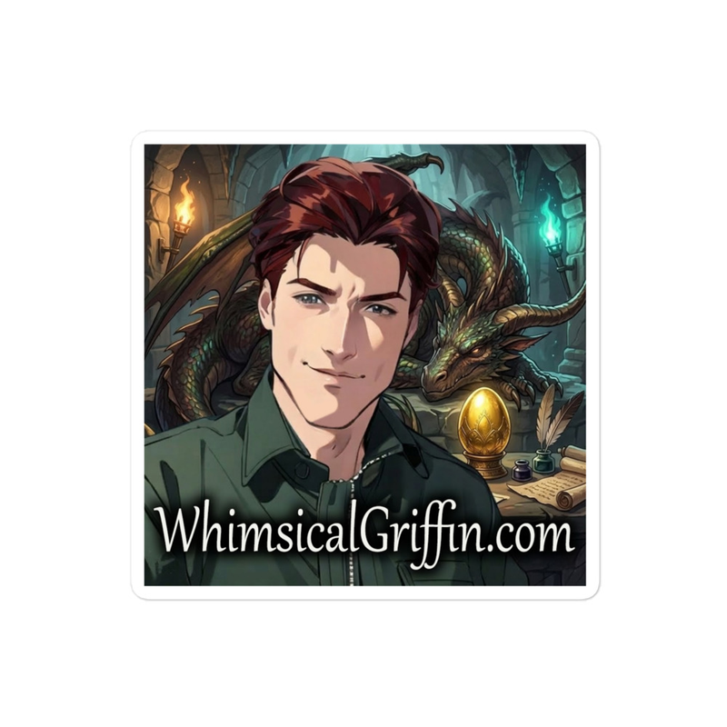 Whimsical Griffin Shopkeeper Bubble-free stickers