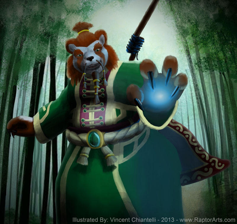 Mystic Panda Warrior Art Print