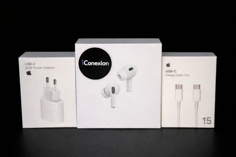 (Combo 3c) Airpods pro 2 (AAA) + Cargador de 20 w + Cable tipo C a C