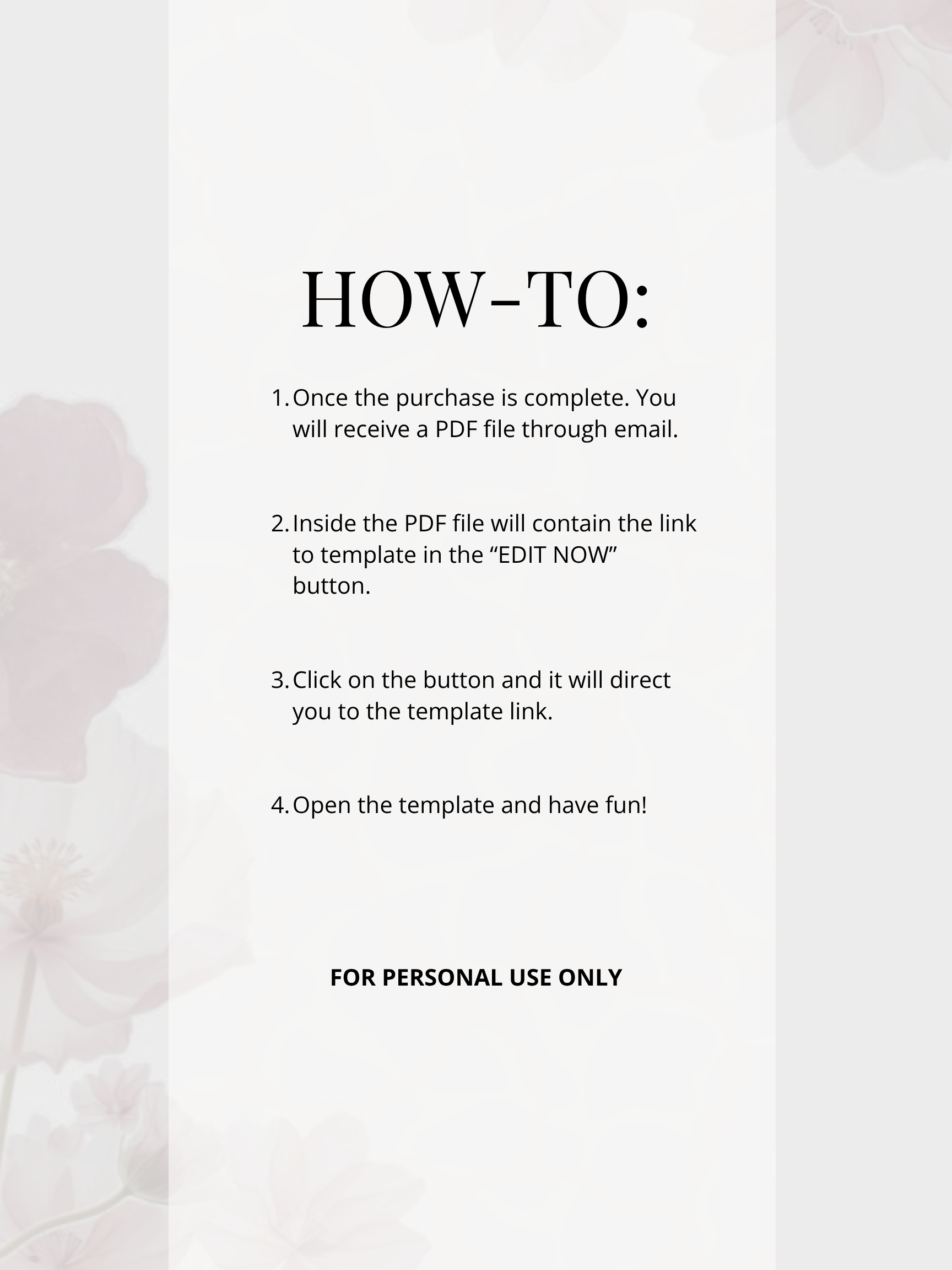 Pink Floral Birthday Invite