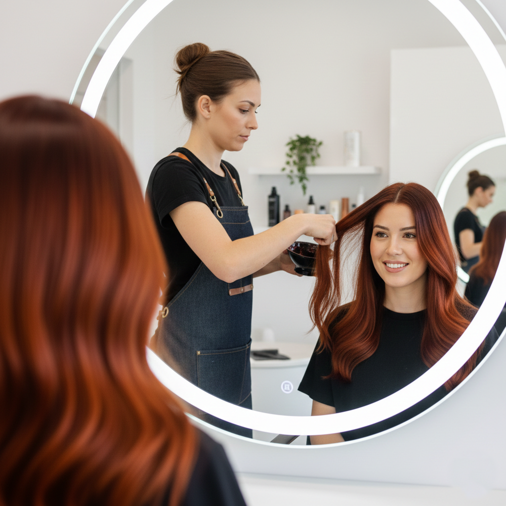 full color roots to ends solid color