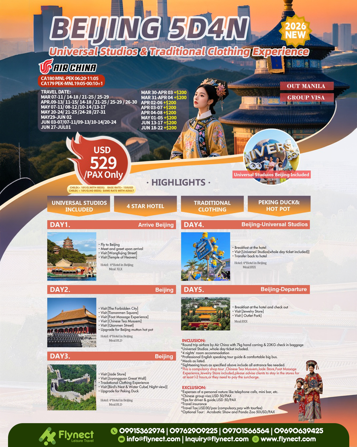 UNIVERSAL STUDIO'S & TRADITIONAL CLOTHING EXPERIENCE