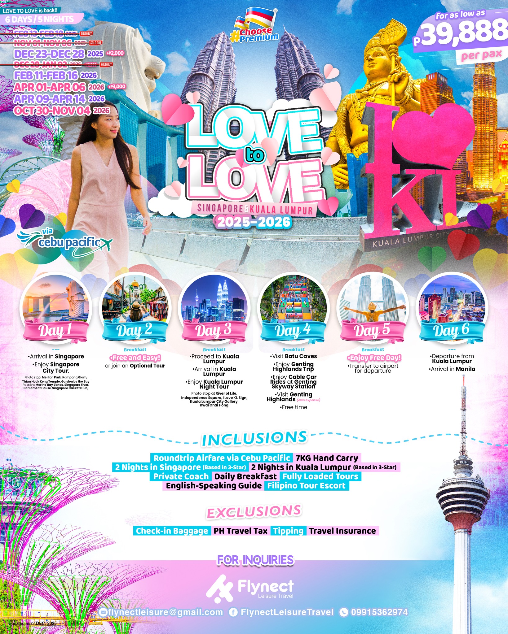 LOVE TO LOVE SINGAPORE & KUALA LUMPUR