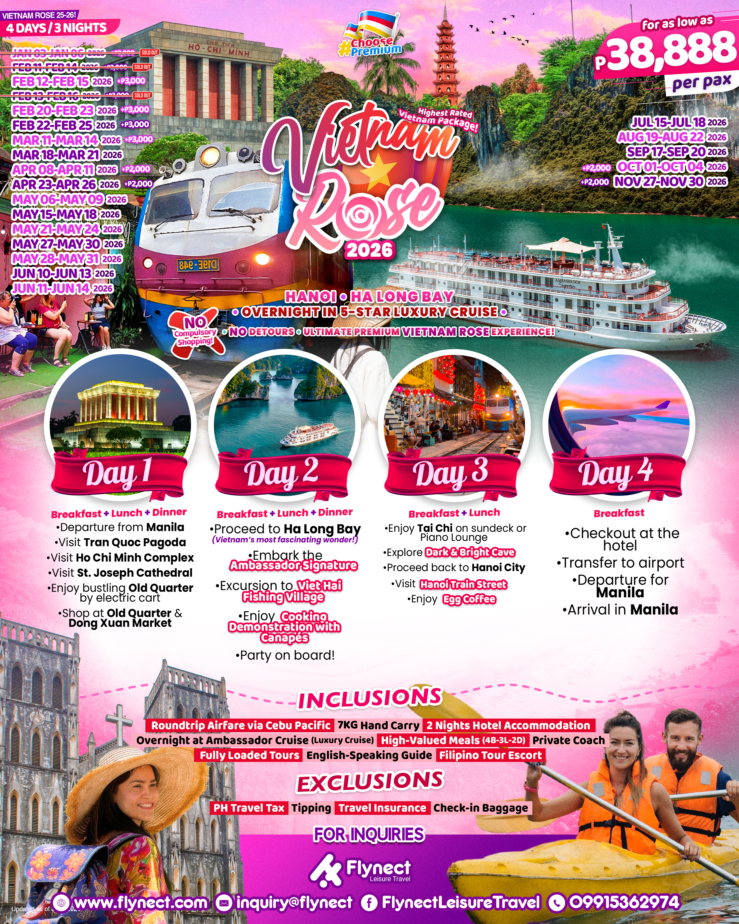 VIETNAM ROSE HANOI - HA LONG BAY