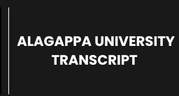 Alagappa University Transcript Service Fees