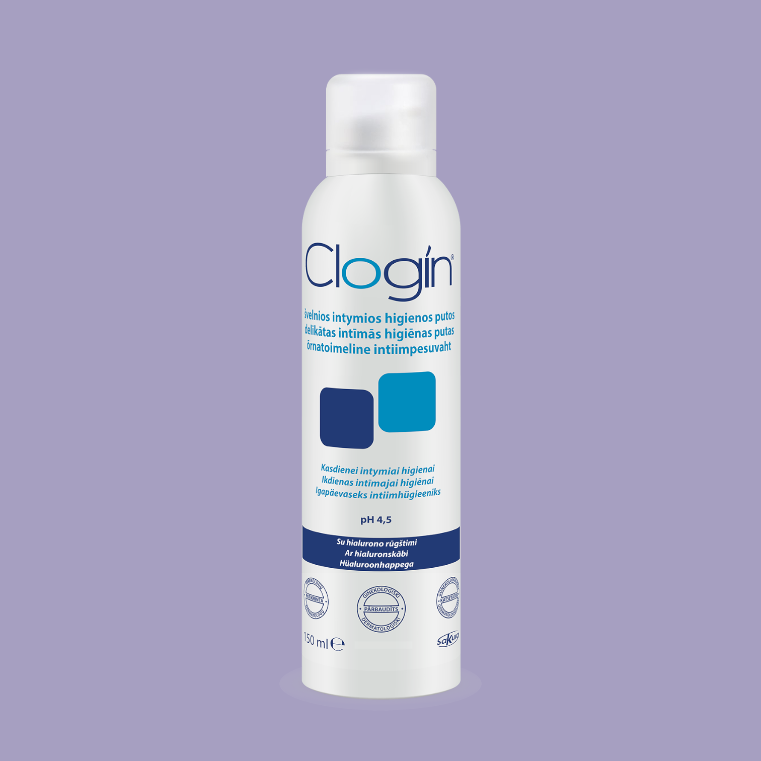 Putos intymiai higienai, pH 4.5, CLOGIN, 150 ml