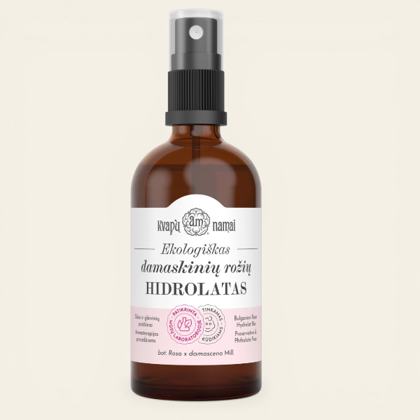 "Kvapų namai" rožių hidrolatas (Rožių vanduo), 100 ml