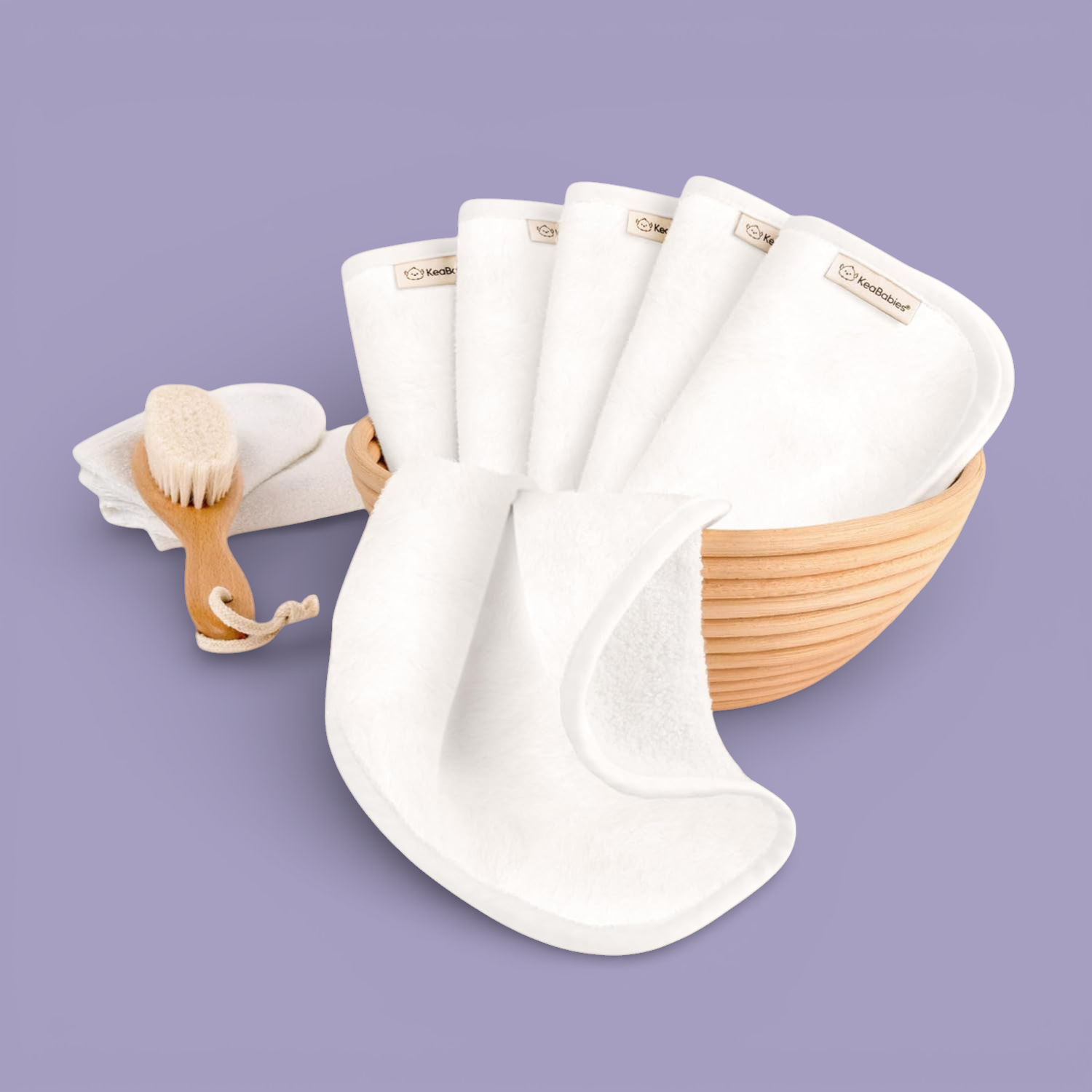 "KeaBabies" Bambukiniai prausimosi rankšluostėliai, 6 vnt. 