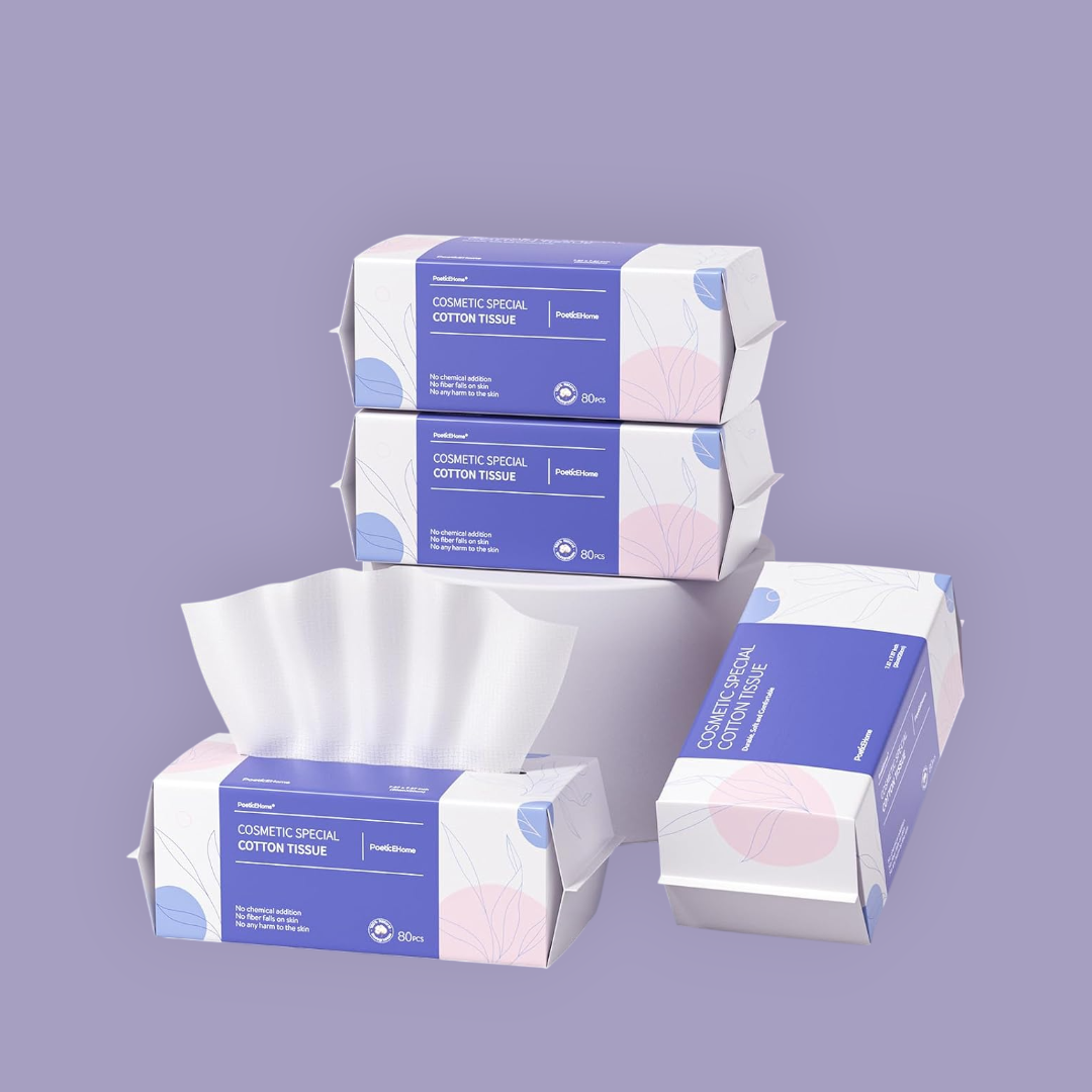 Medvilninės kūno ir veido valymo servetėlės "PoeticEHome"