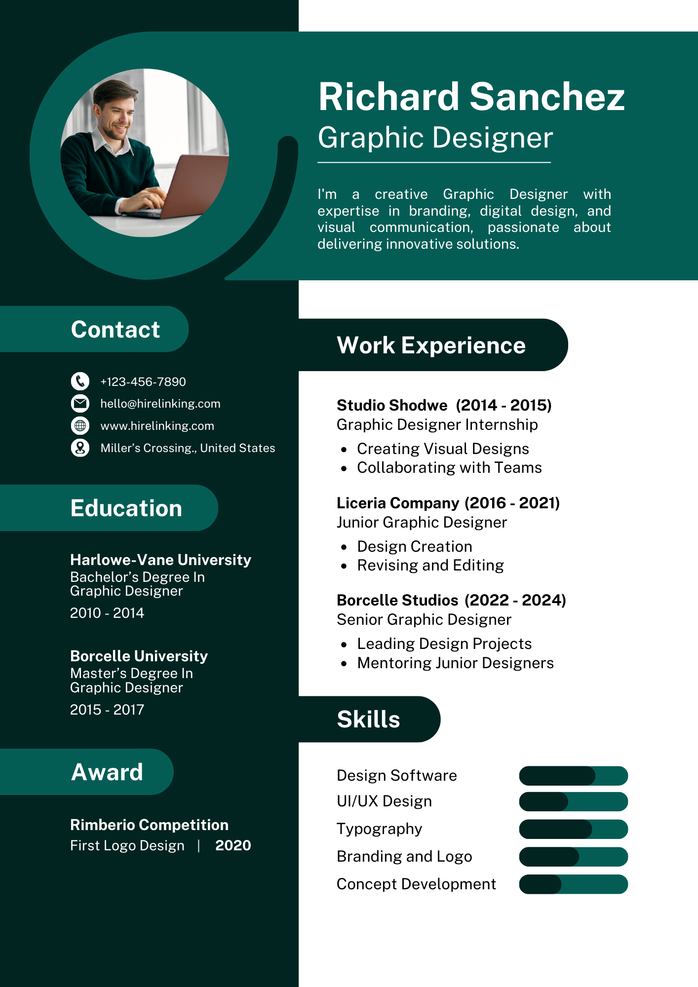 Professional Graphic Designer Resume Template