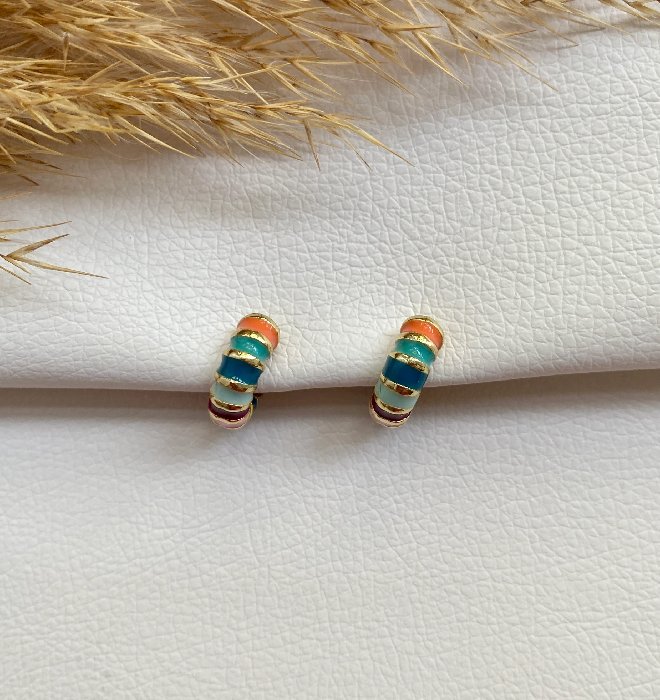 Ohrclips bunt, Ohrringe für ohne Ohrringe-Loch, elegant undgefertigt, schlicht #09