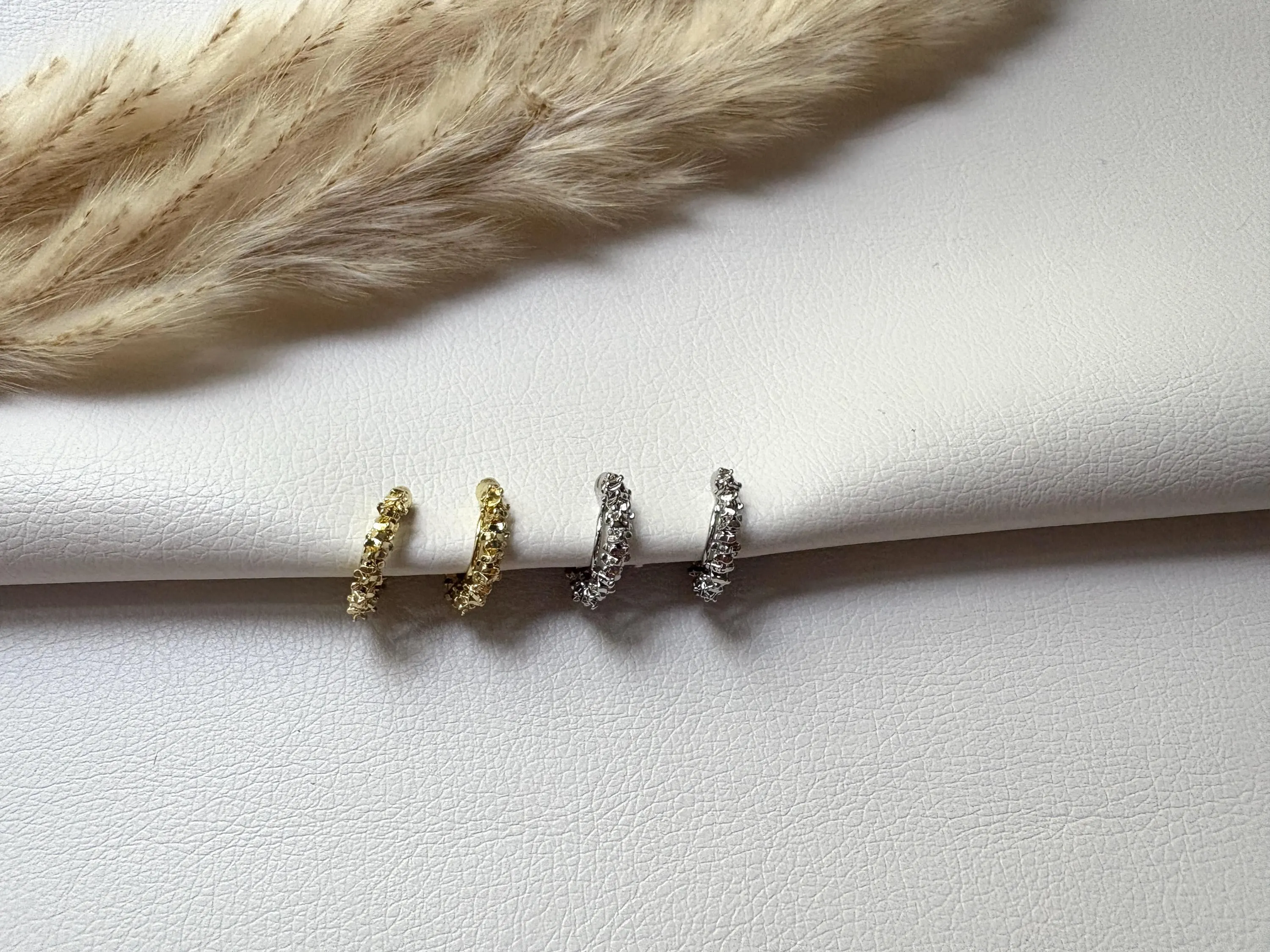 Ohrclips goldfarbig und silberfarbig, Ohrringe für ohne Ohrringe-Loch, elegant undgefertigt, schlicht fashion #012