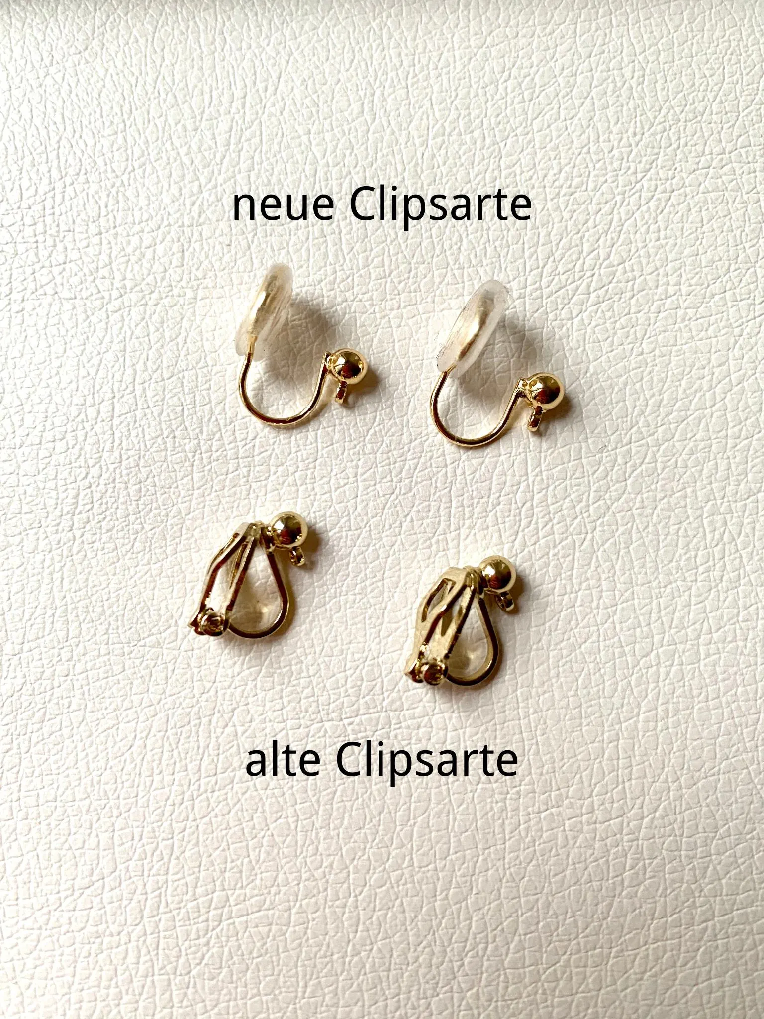 Ohrclips Luxus Ring goldfarbig,Ohrringe für ohne Ohrringe-Loch, elegant und handgefertigt, handgefertigt #005