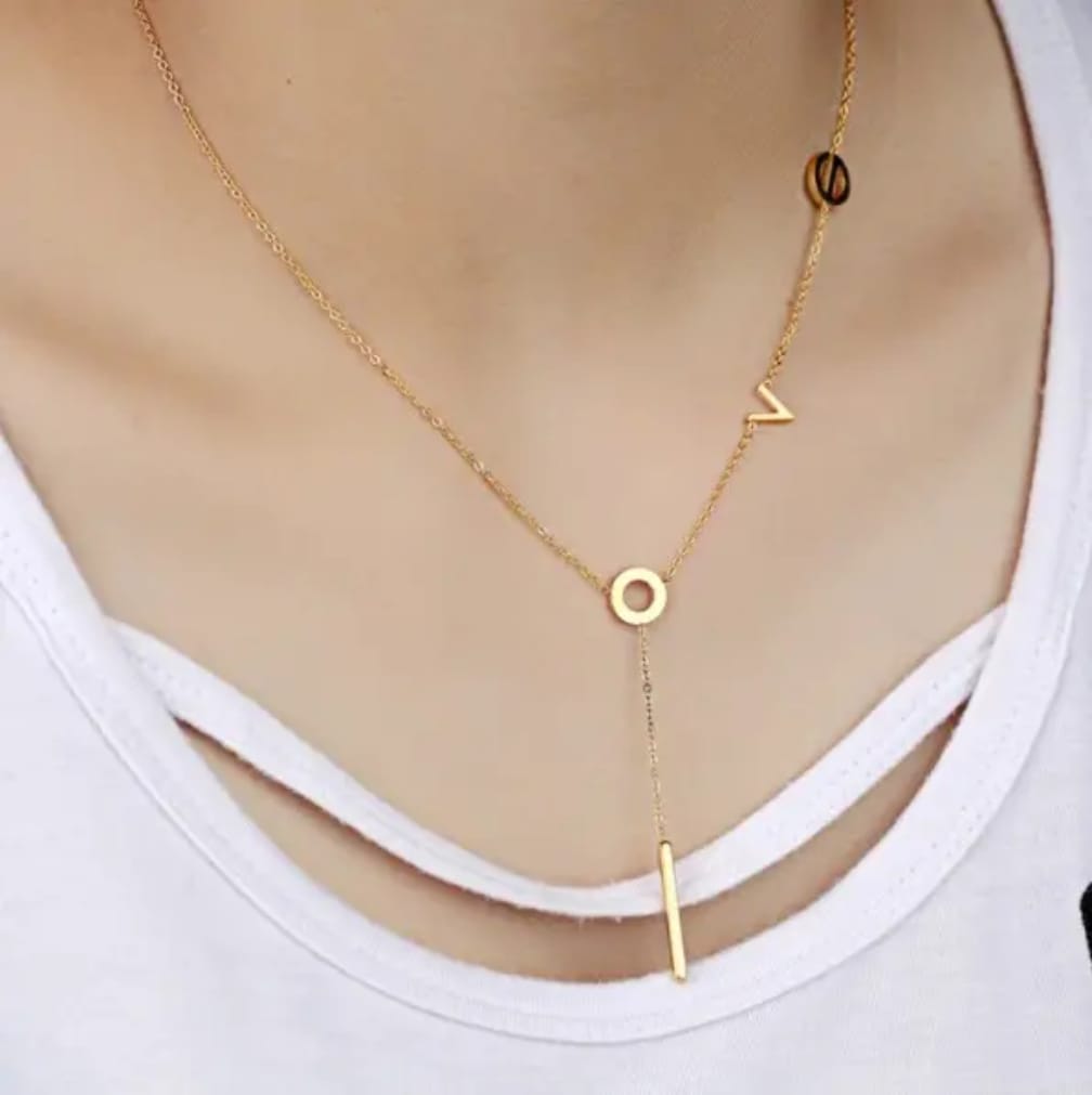 LOVE Gold Pendant Necklace