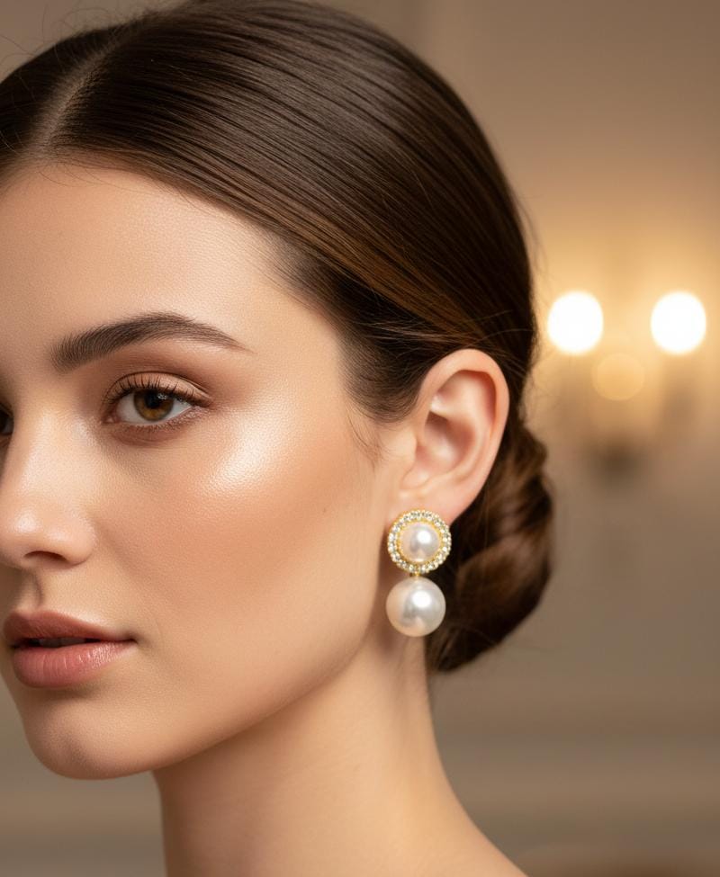 Elegant Pearl Drop Earrings