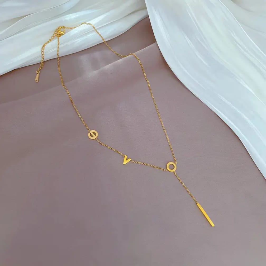 LOVE Gold Pendant Necklace