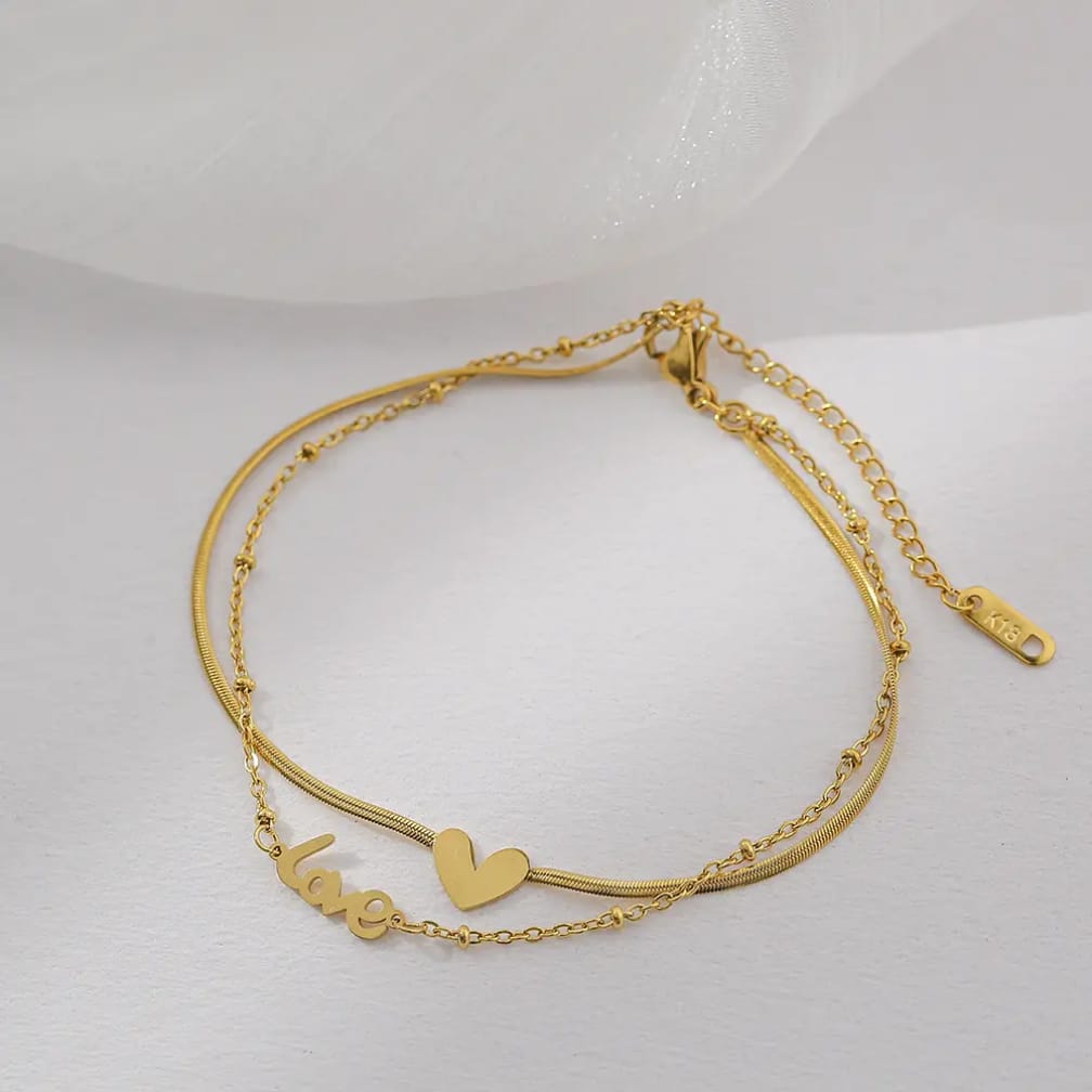 Gold Plated Love Anklet