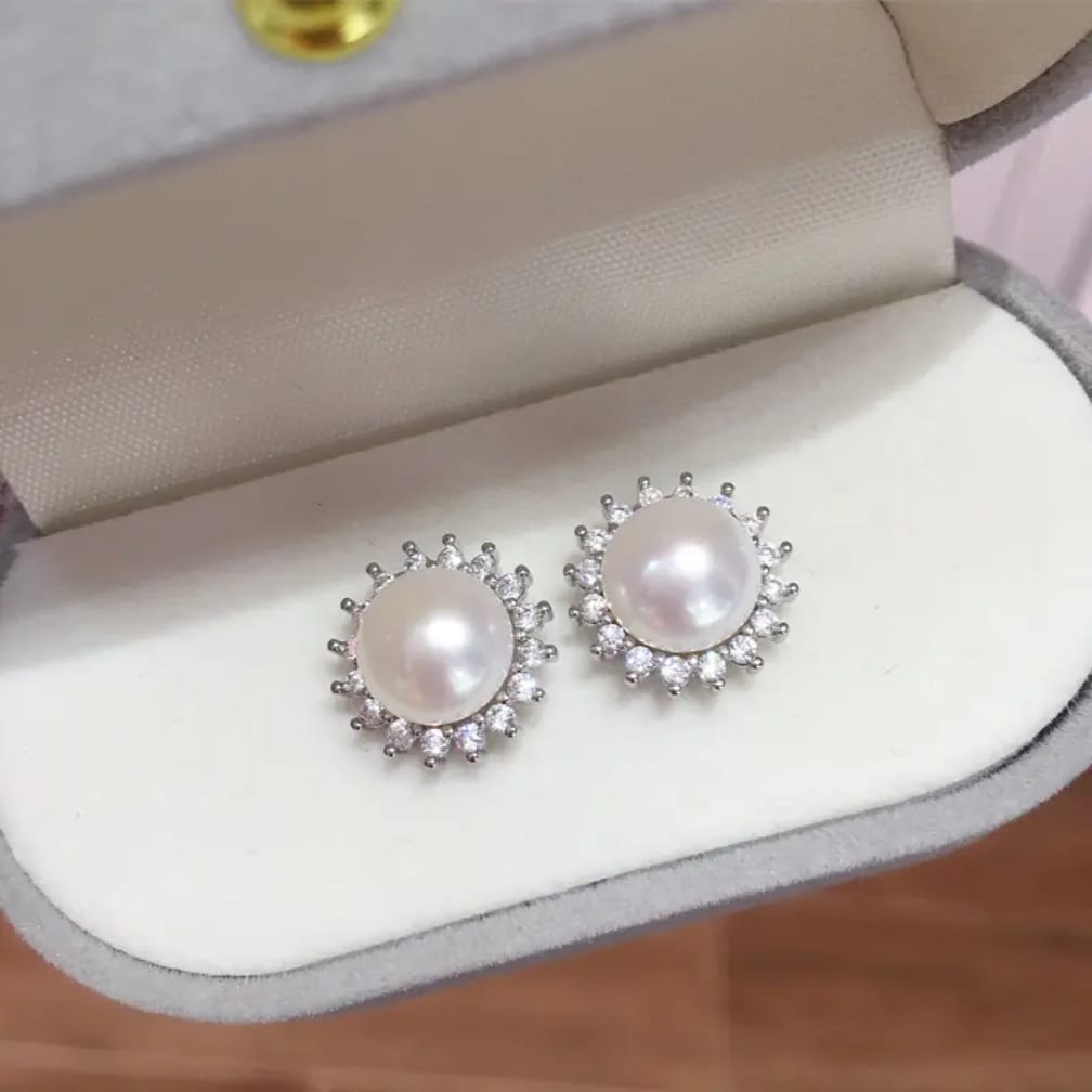 Elegant Pearl Stud Earrings