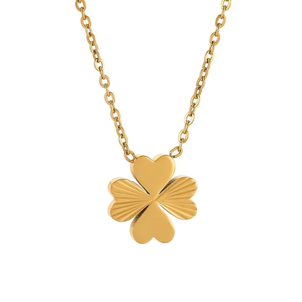Gold Clover Pendant Necklace..