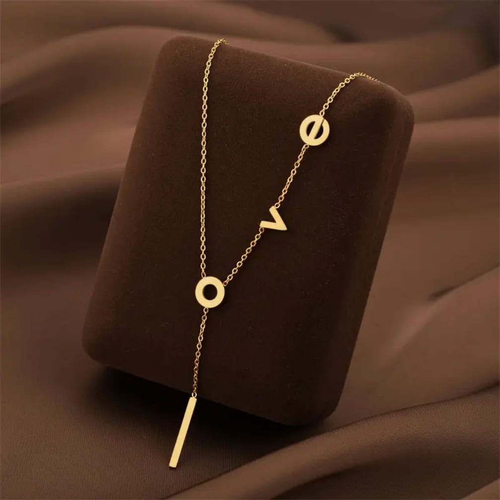 LOVE Gold Pendant Necklace