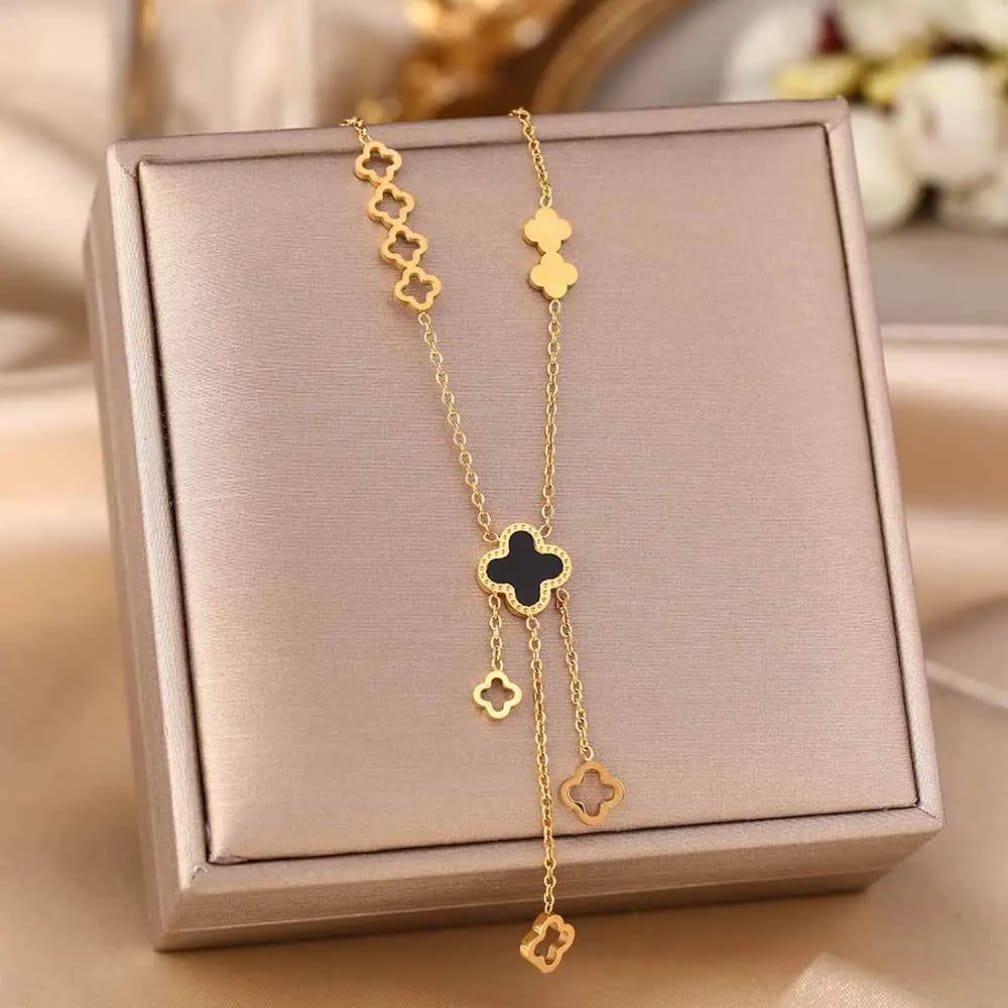 Gold Clover Pendant Necklace