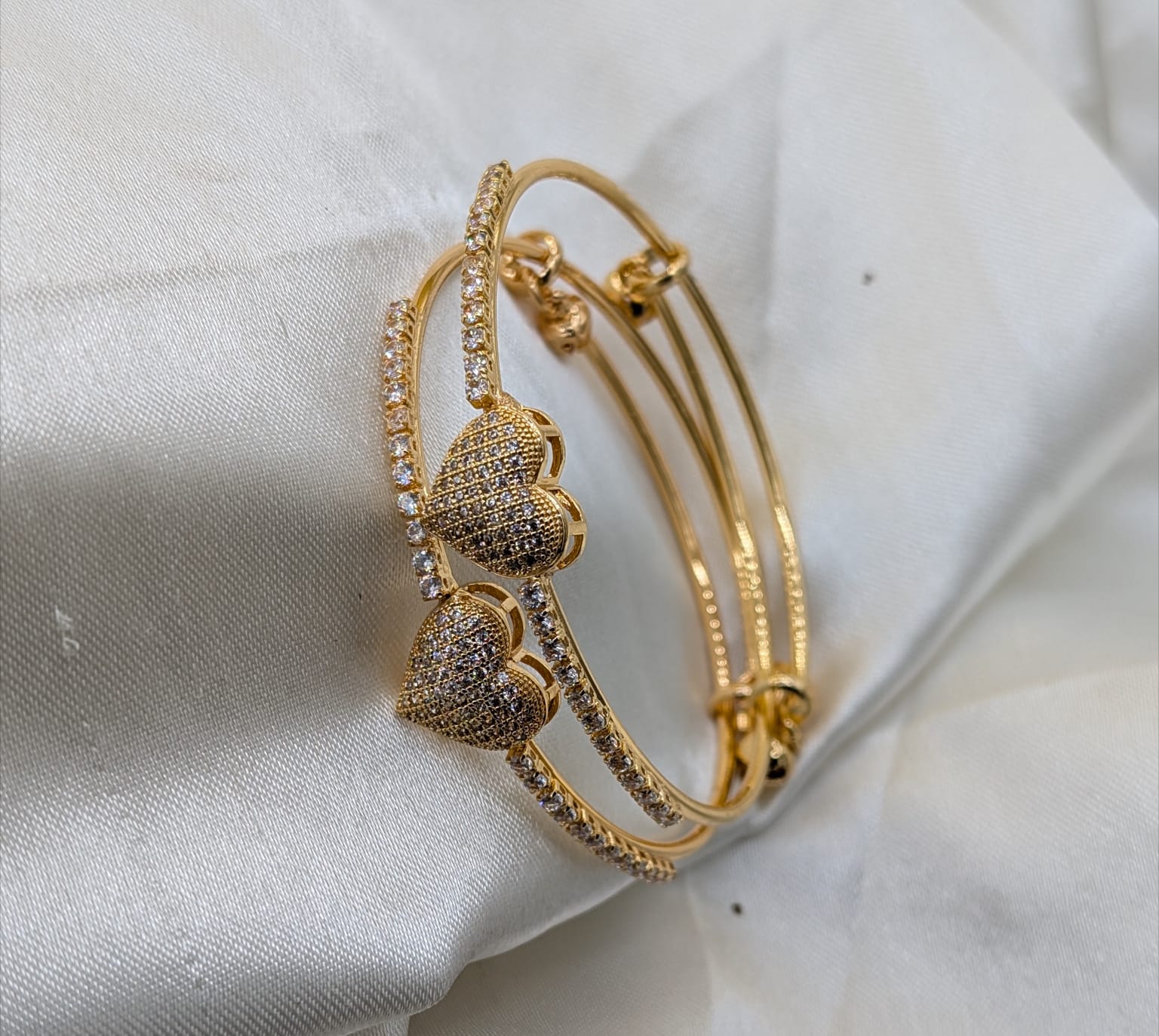 gold plated two piece bangle set