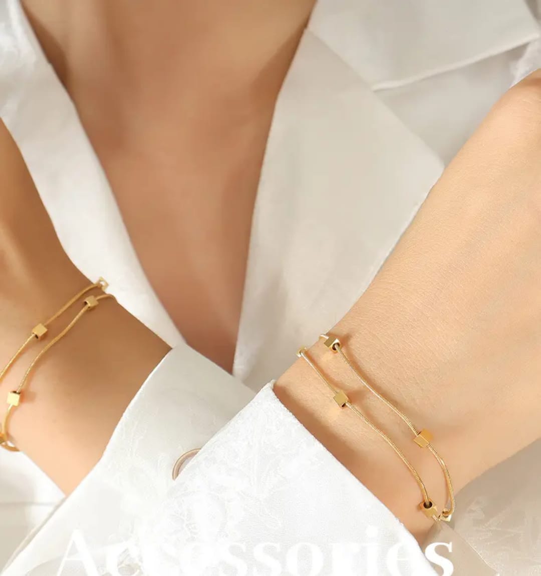 Stainless Steel Mini cube Bracelet In Premium Quality Tarnish Free 